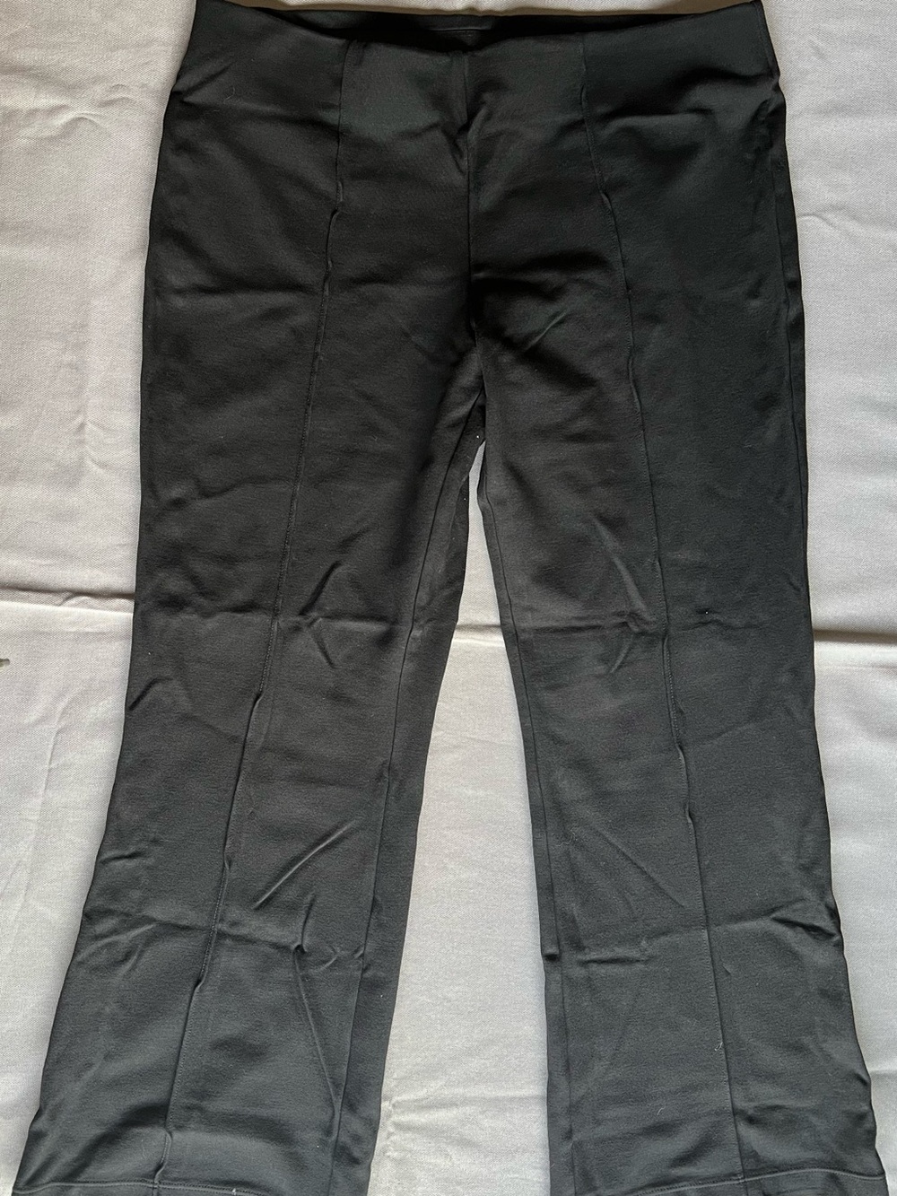 a new day Men's Black Dress Trousers with Creased Front